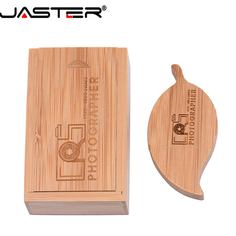 JASTER wooden tree+box Flash Drive gift Pen Drive 64GB 32GB 16GB 8GB 4GB Pendrive USB 2.0 U Disk usb flash drive free shipping