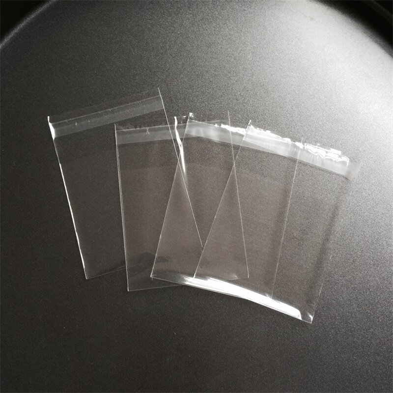 Sacos de plástico transparentes para o biscoito, 100 pcs/lot, tamanho 5, autoadesivo, para o biscoito, doces do casamento