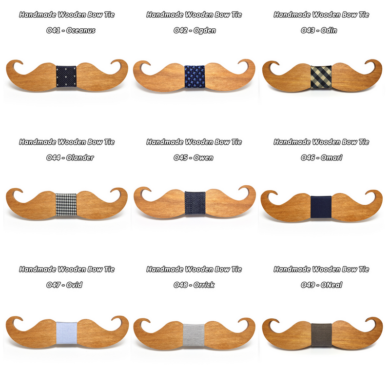 Mahoosive nowość krawaty Handmade wąsy muszka drewniana męska muszka krawaty męskie fabryka hurtownia bezpłatna wysyłka