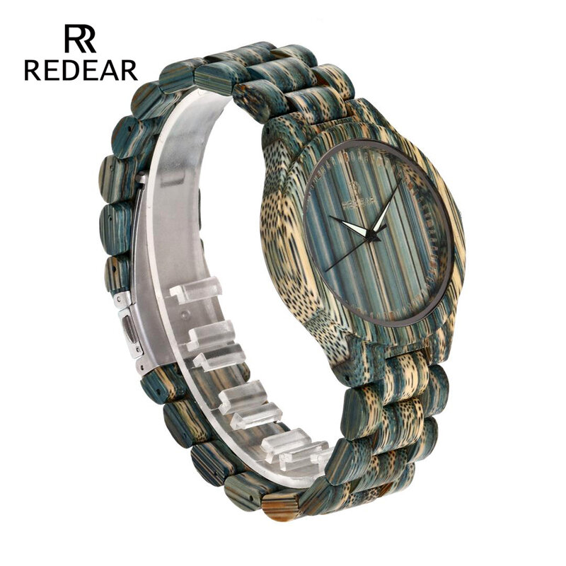 REDEAR カップル勒竹木製腕時計デザイナーブランドの高級女性腕時計自動男性ドロップシッピング自動クォーツ腕時計
