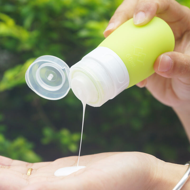 Promosi Berkualitas Frosted Silikon Kosmetik Botol Isi Ulang Garam Mandi Botol Sampo Krim Tangan Makeup Wadah Penyimpanan