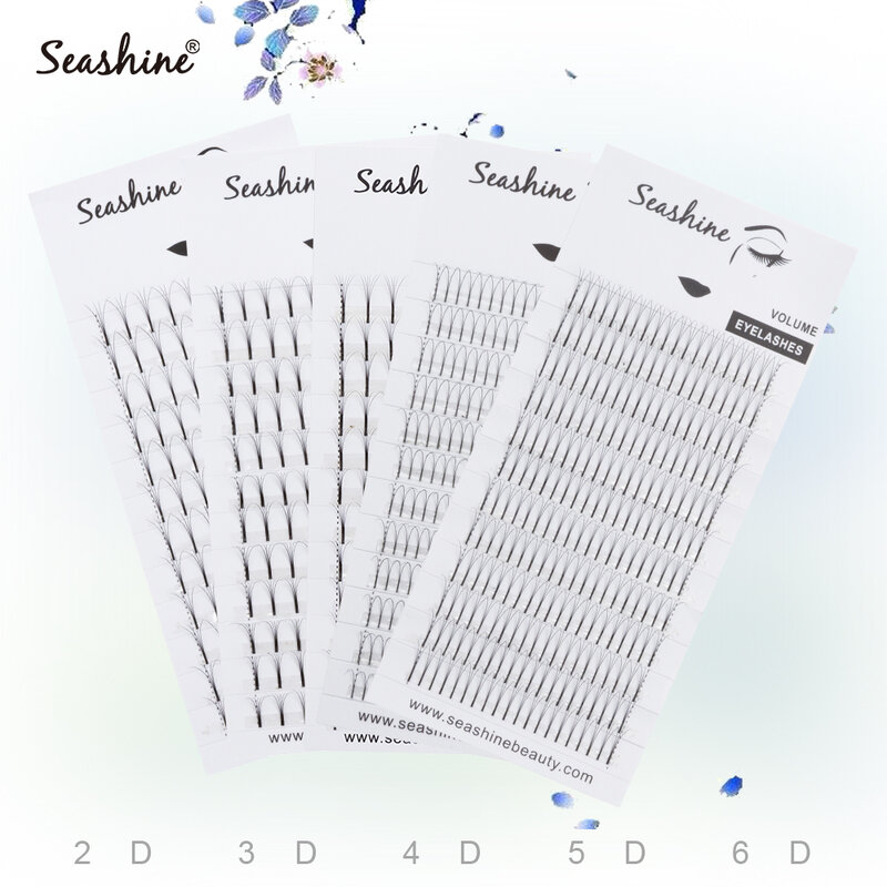 Ресницы Seashine профессиональные для наращивания, накладные искусственные норковые ресницы, русский объем C & D