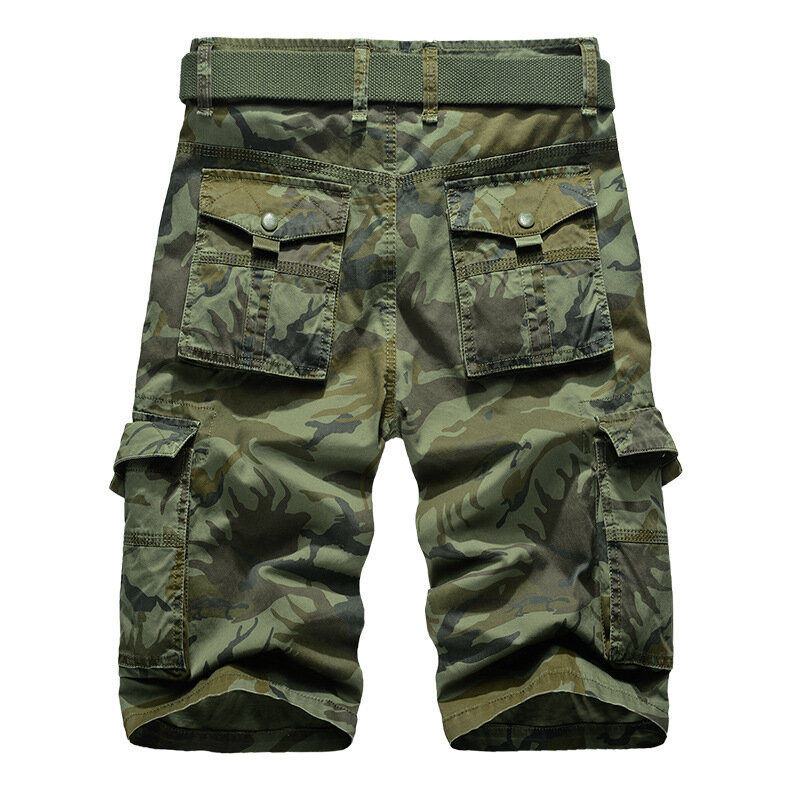 CamSolomon-Short cargo camouflage pour homme, pantalon court militaire, décontracté, grande taille 29-44, nouveau, 2024