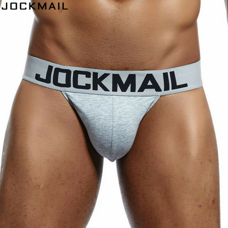 JOCKMAIL Brand mens bikini Gay underwear Sexy mens string bikini briefs cuecas calzoncillos hombre slip Cotton mens panties