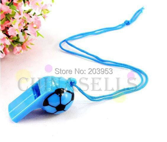 2PCS colorful soccer ball funny face kid fans whistle cheerleading children whistles