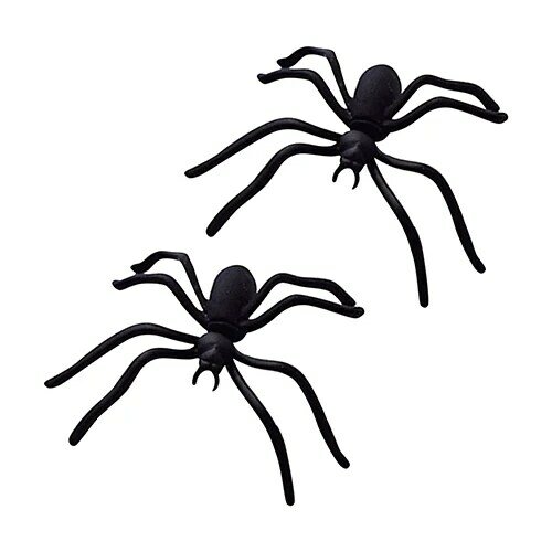 Funny Weird Black Spider Ear Stud, Punk Style Earring, Jewelry for Boy and Girl, New and Fashionable, 1 PC