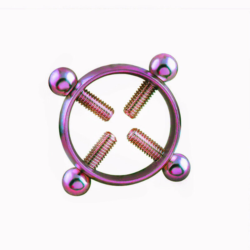 1 pièces accessoire érotique pinces à mamelon jouets sexuels pour femmes en acier inoxydable stimulateur du sein mamelon anneau bouclier corps Piercing #5