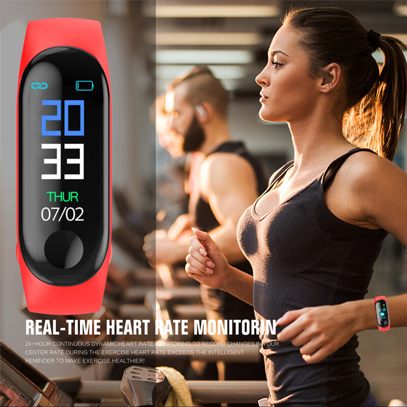 2019 nuevo Color pantalla al aire libre Fitness IP67 podómetro resistente al agua deporte correr cuenta de calorías rastreador reloj de monitorización de ritmo cardíaco