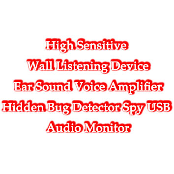 고감도 벽 청취 장치 귀 사운드 음성 증폭기 숨겨진 버그 감지기 스파이 usb 오디오 모니터