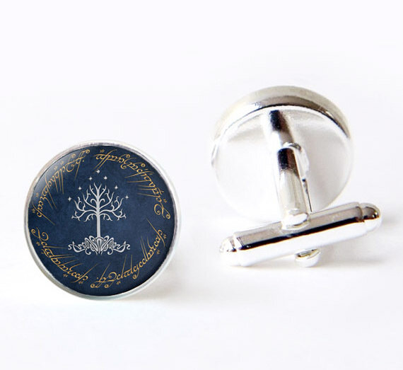 2017 New Hot White Tree Gondor Cuff Links Lord Of The R Cufflink Glass Dome Photo Cuffs Gifts For Men