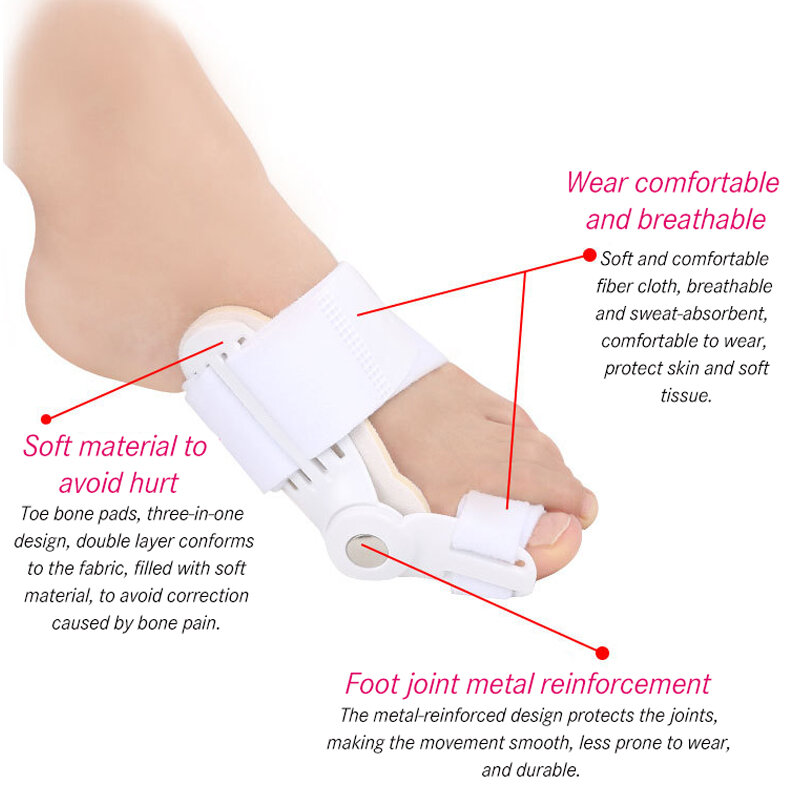 2 PCS Double Toe Straightener Pedicure Socks Relief Foot Pain Bunion Prevent Valgus Corrector Massage Relaxation Care