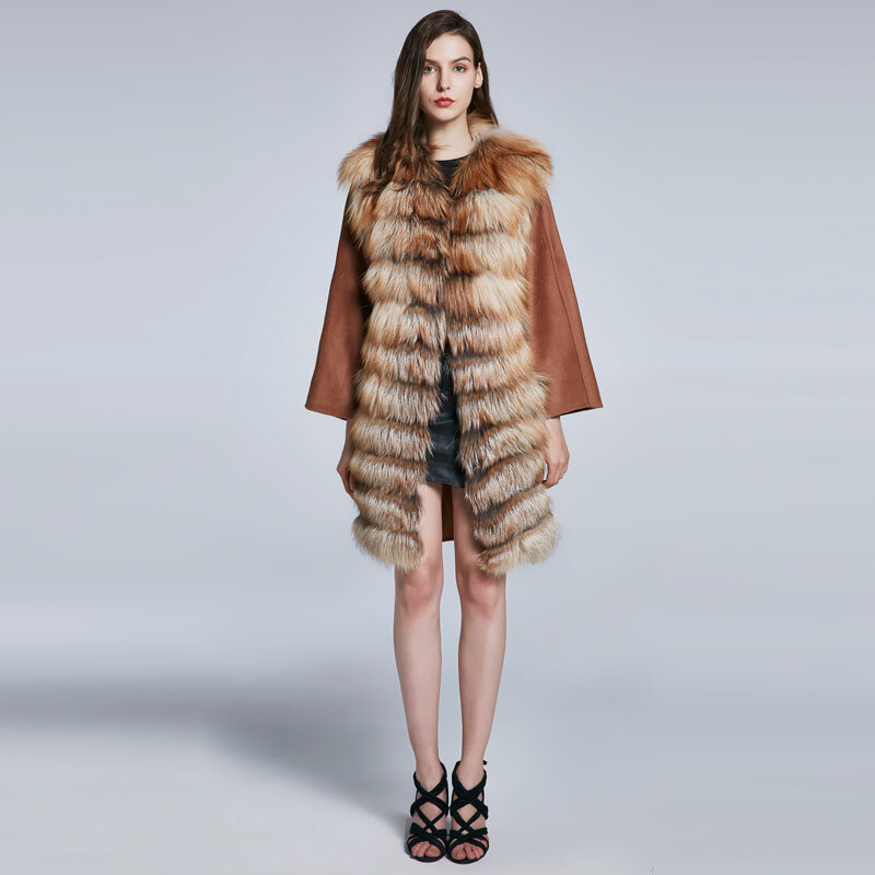 Jkp jaquetas de outono e inverno das mulheres reais casacos de pele de raposa jaqueta de pele natural alta qualidade topos design de moda urbana 2022 novo