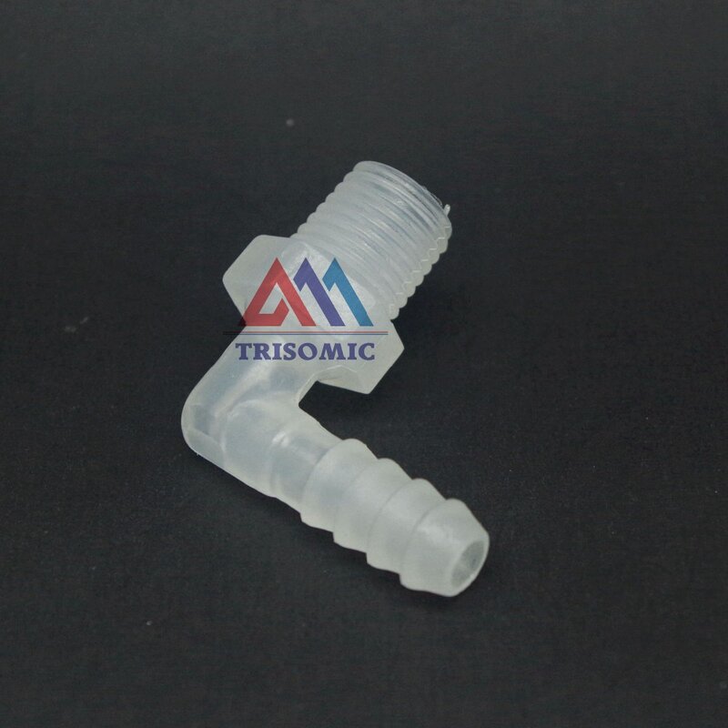 Connecteur de vis à filetage coudé 6.4mm * G1/4, matériau de jonction de Tube, raccord en plastique PP, résistant aux acides et aux alcalis