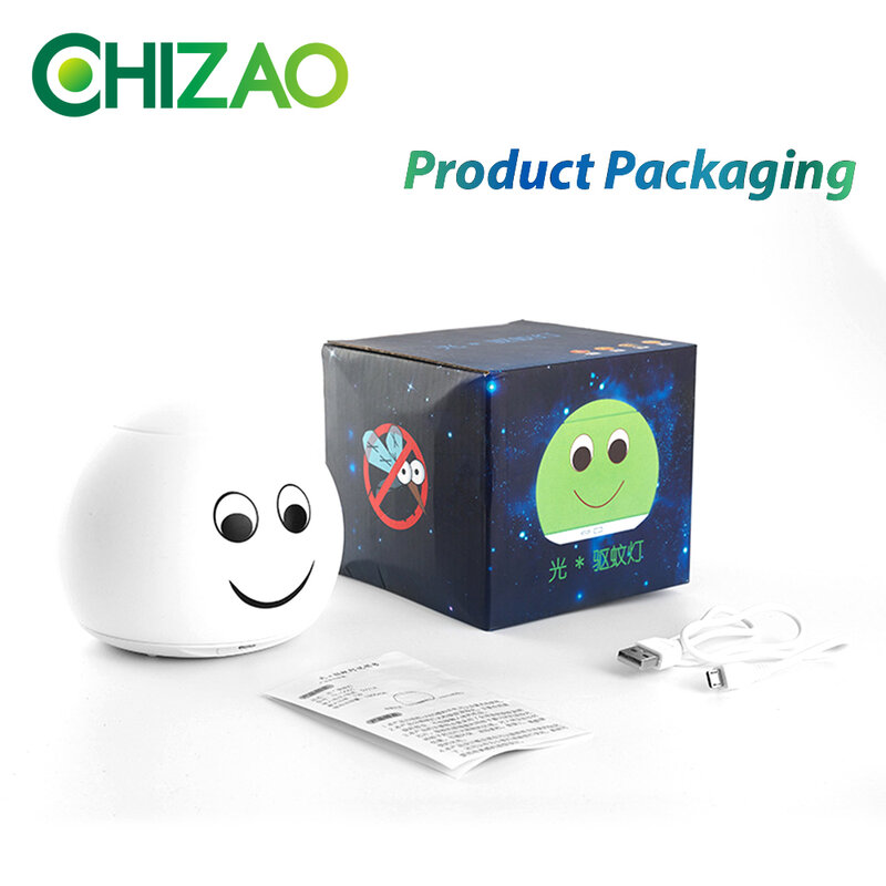 Chizao 소프트 실리콘 호흡 led 야간 조명 3 모드 모기 구충제 램프 usb 충전 또는 배터리 어린이 동물 램프