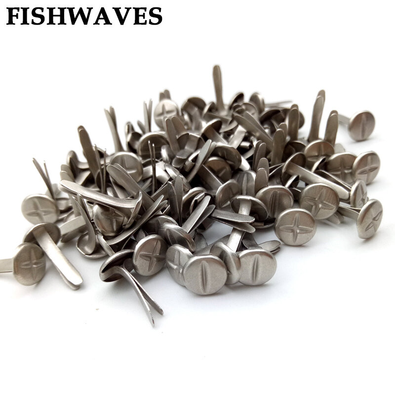 Fishwave brads em cruz +-símbolo brads, 100 peças, decoração para enfeite de fotos artesanal, álbum de fotos, decoração de quadro