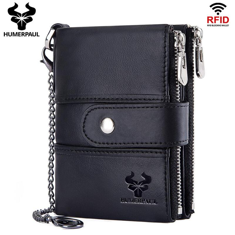 2019 新デザイン 100% 牛革 Rfid 財布男性高品質の財布コインポケット男性カードホルダー
