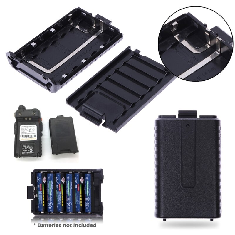 Kostenloser versand Ersatz 6x AAA Batterien Pack Shell Box für Baofeng UV-5R 5RE Two Way Radio