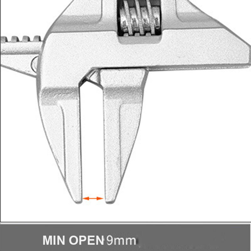Chave de pressão universal 1 peça, chave curta de liga de alumínio com abertura grande, ferramentas para reparo de banheiro
