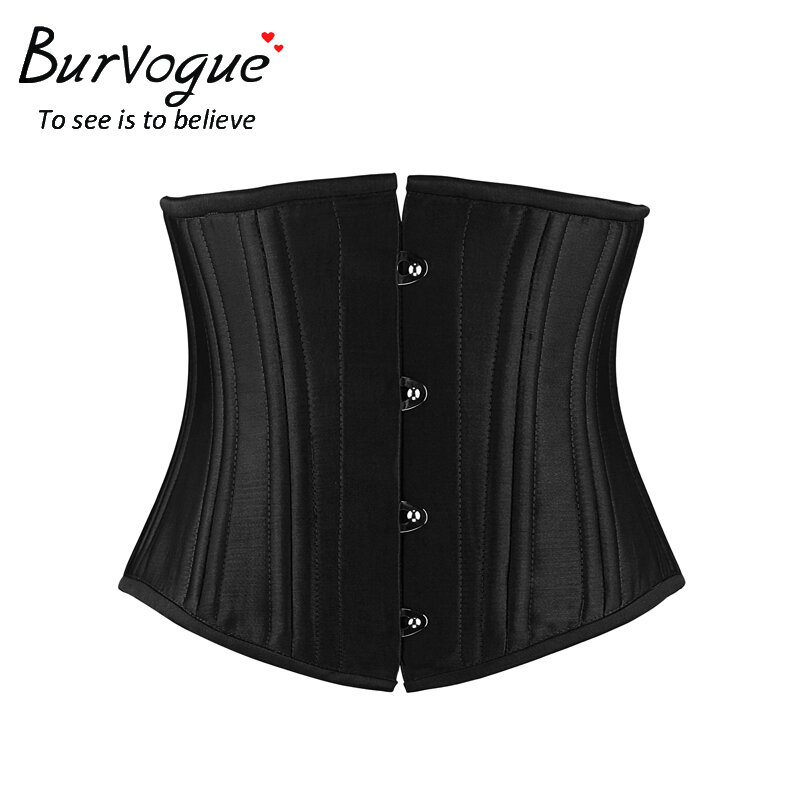 Burvogue Waist Control Corset Steel Bone Underbust Corset  Waist Control Slimming Body shaper For Women Steampunk corset