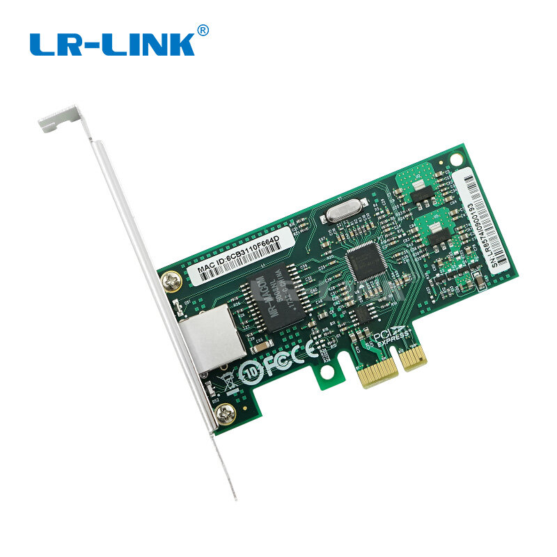 Adaptateur réseau pci-express X1, LR-LINK, 9201CT, 10/100/1000M, Gigabit Ethernet, carte Lan, pour PC, Compatible avec Intel 82574