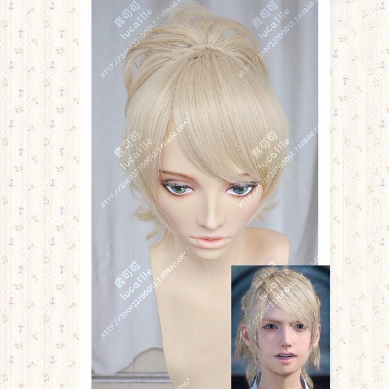 Kualitas Tinggi Final Fantasy XV Lunafiride Nox Fleuret Princess Luna Wig Cosplay Rambut Sintetis + Topi Wig