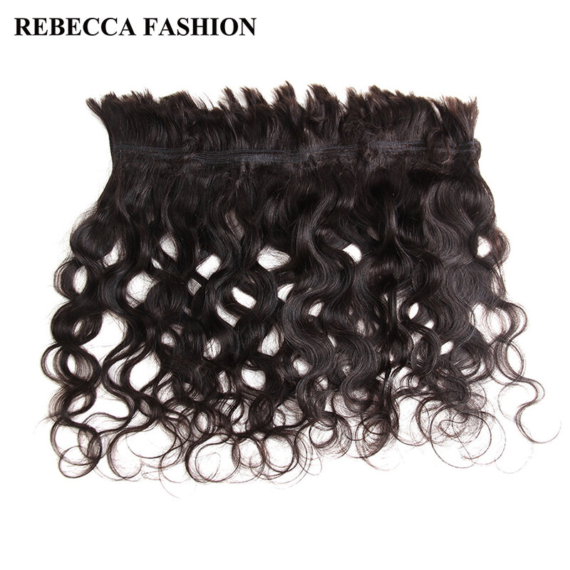 Rebecca-extensiones de cabello humano brasileño Remy, mechones trenzados de 10 a 30 pulgadas, Color 1B/99J