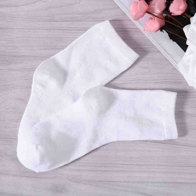5 Pairs Trẻ Em Tinh Khiết Trắng Sock Baby Boy Girl Rắn Cotton Thoáng Khí Thể Thao Mùa Xuân