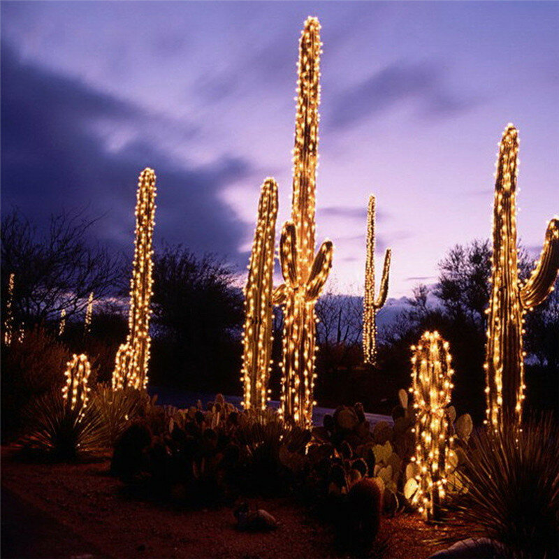 Cadena de luces LED de alambre de cobre de alto brillo, decoración de boda, cuerdas de iluminación exterior, luces de hadas impermeables de 10M para Navidad