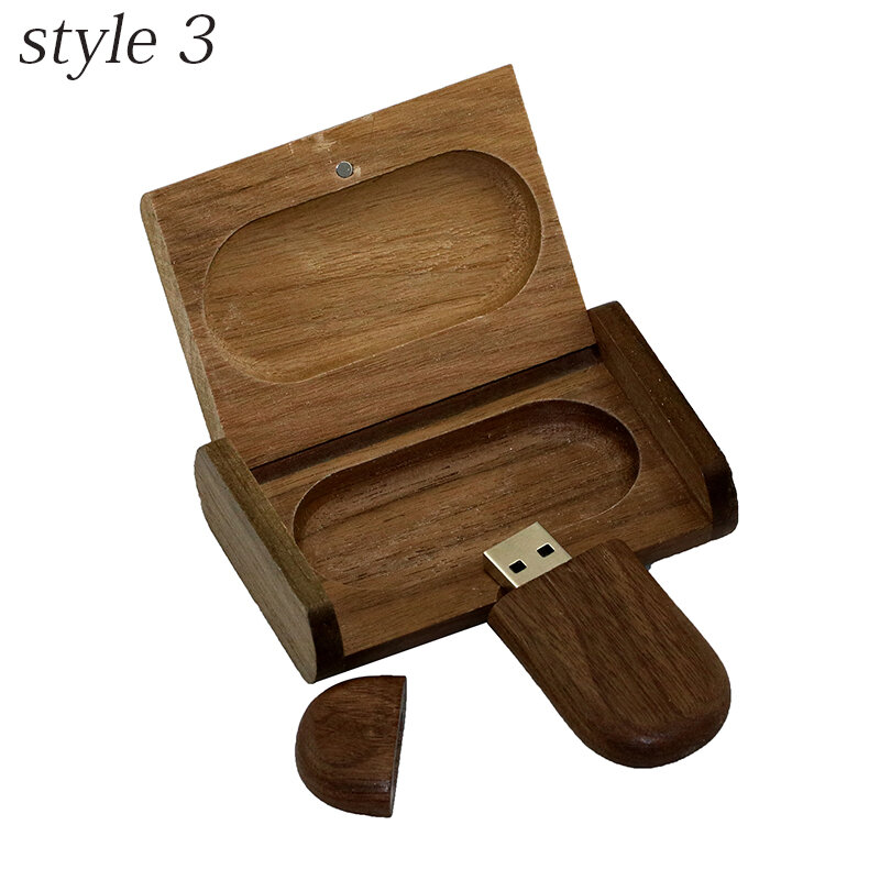 Pendrive USB 2,0 con caja, regalo creativo con personalidad de madera, logotipo personalizado, 4G, 8GB, 16GB, 32GB, 64GB