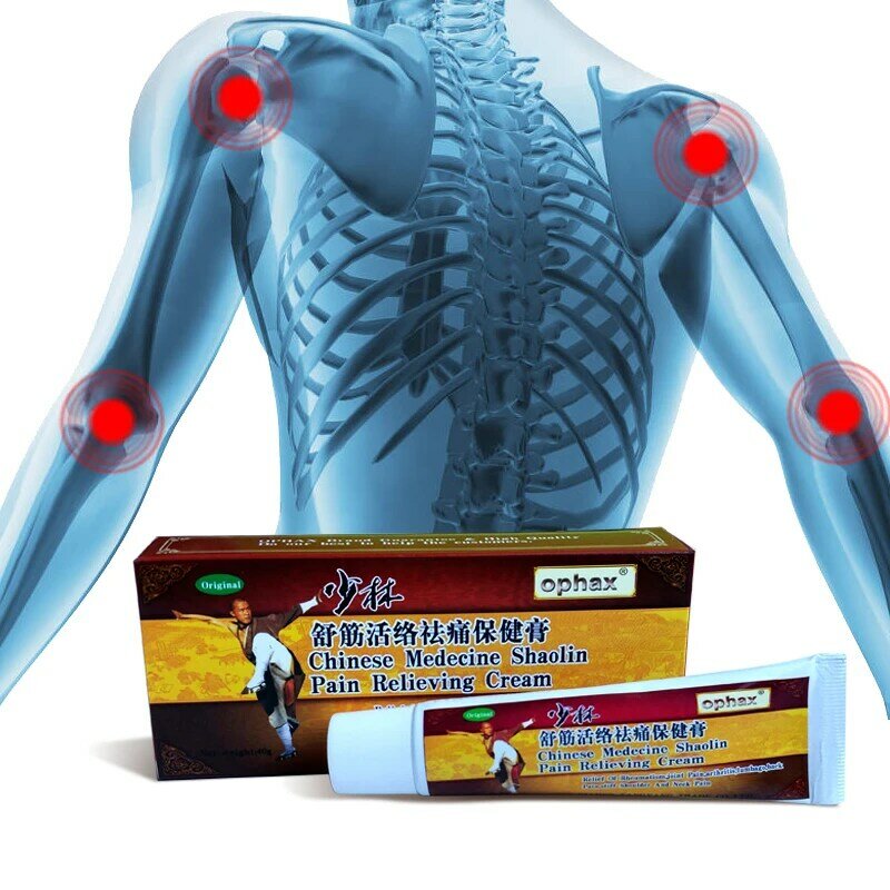 Crema analgésica de Shaolin chino para el dolor reumatoide, articulación, dolor, espalda, tensión cervical, dolor muscular, ungüento