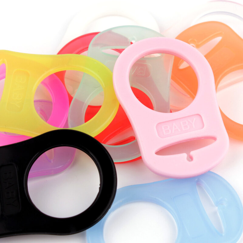 TYRY.HU-Soporte de chupete simulado, adaptador de Clip, anillo, botón, estilo, adaptador de chupete DIY, accesorios de regalo para Baby Shower, 5 uds.