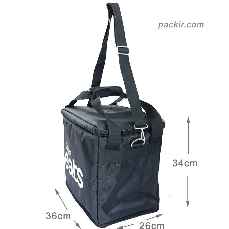 PK-32G: Uber mange un petit sac de livraison de nourriture, un sac de transport de nourriture chaude intérieure, des sacs thermiques de conducteur, 14 "L x 10" L x 13 "H