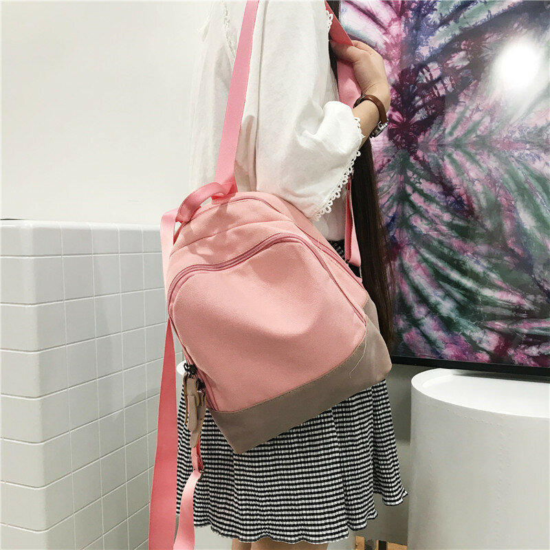 Симпатичный холщовый рюкзак для девочки, мини-сумка через плечо, свежее искусство, японская Студенческая дорожная сумка, Новинка лета w343
