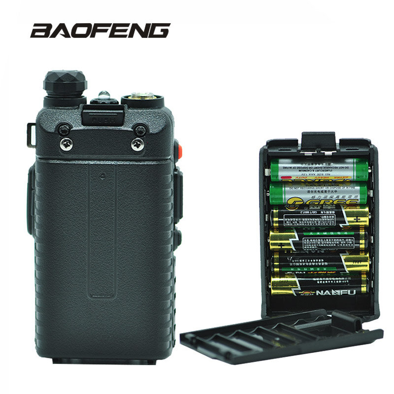 Baofeng-carcasa de batería de UV-5R para walkie-talkie, carcasa negra para Radio portátil, transceptor bidireccional, UV-5R UV-5RE