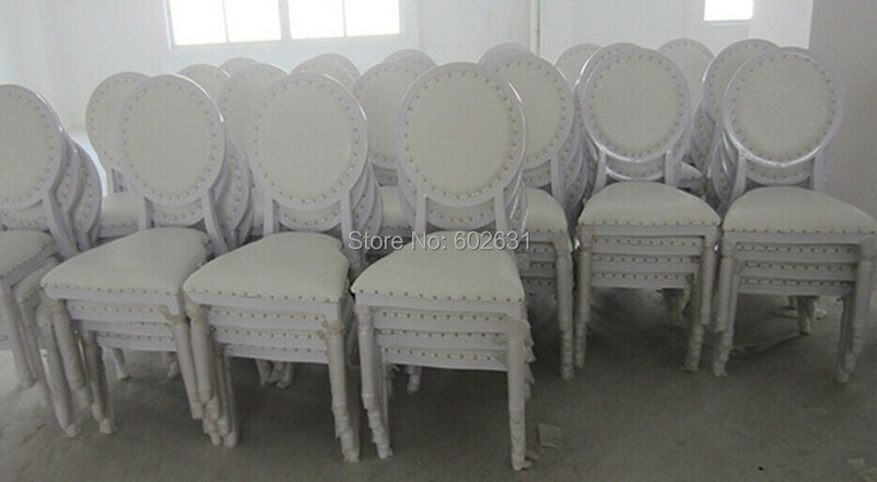 Cadeira de alumínio branca do hotel da cadeira do banquete da cadeira do casamento real