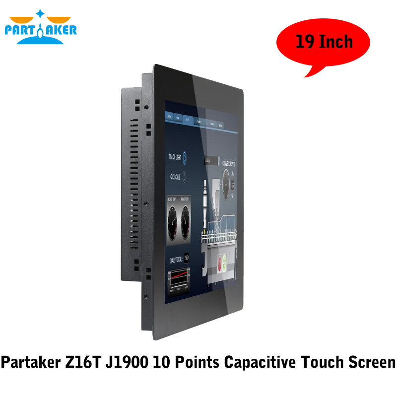 19 zoll 10 Punkt Kapazitiven Touchscreen 2MM Panel Bay Trail Celeron J1900 Quad Core Alle in Einem Embedded PC
