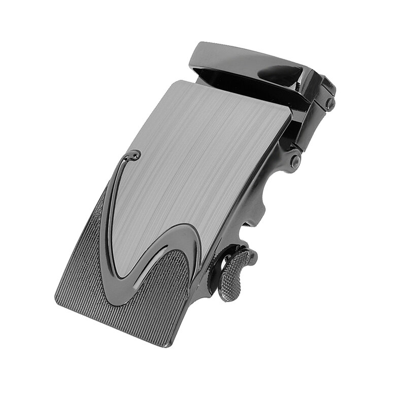 Boucle de ceinture à cliquet automatique pour hommes d'affaires, en alliage noir de haute qualité pour 1.38-1.54 pouces de largeur de ceinture en cuir