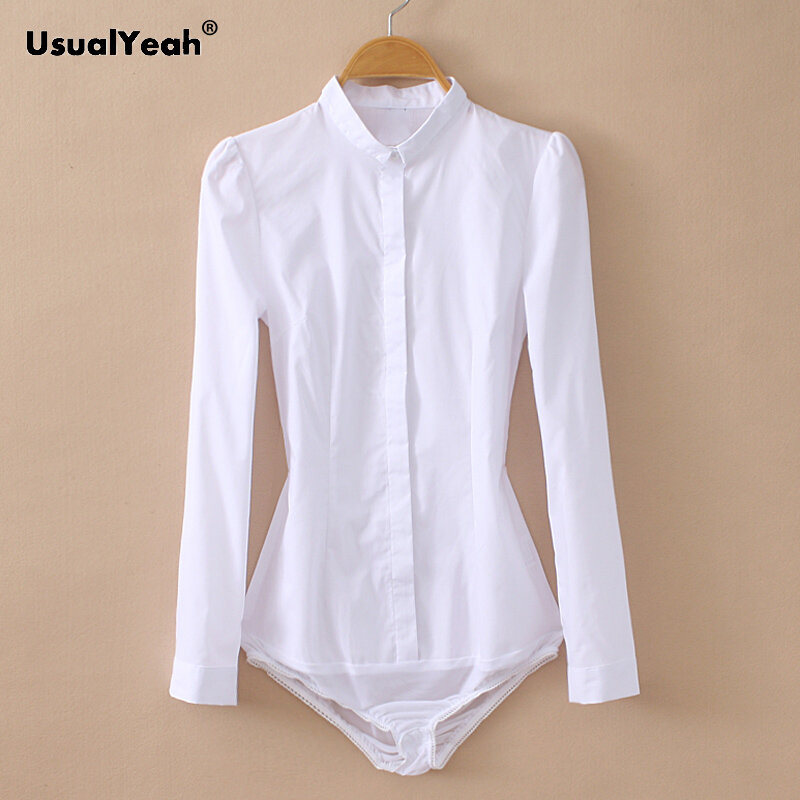 Blusa de algodón de manga larga para mujer, camisa Formal elegante de talla grande, blusa blanca S-3XL, SY0385, 2020
