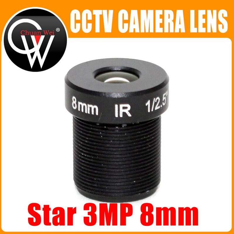 Lensa Starlight 1/2 HD, lensa 3MP 8mm. 5 "untuk HD Full AHD kamera CCTV kamera IP M12 * 0.5 MTV dudukan