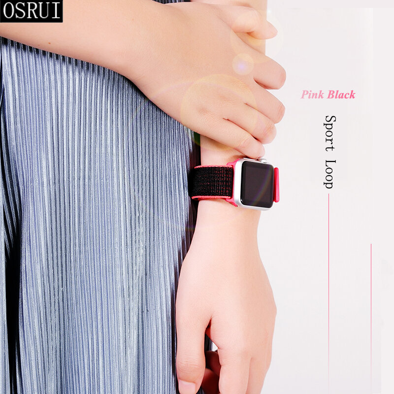 Bracelet pour Bracelet de montre pomme 42mm 38mm 44mm 40mm correa iwatch série 5 4 3 2 1 Bracelet boucle Sport pour montre apple 4 accessoires