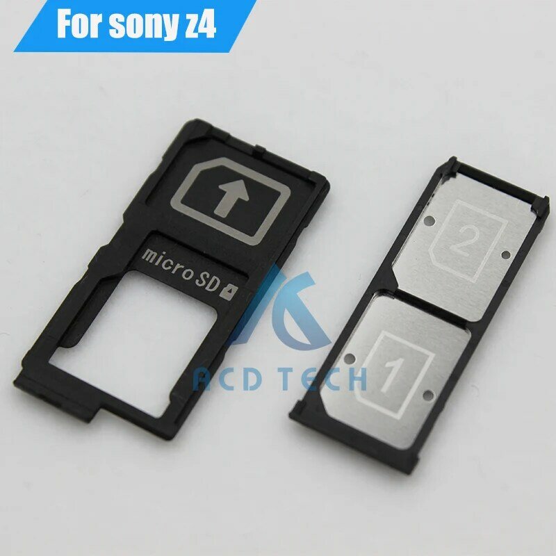 Oryginalny nowy zamiennik dla Sony Xperia Z3 + Z4 E6533 E6553 czytnik kart Sim uchwyt Sim taca