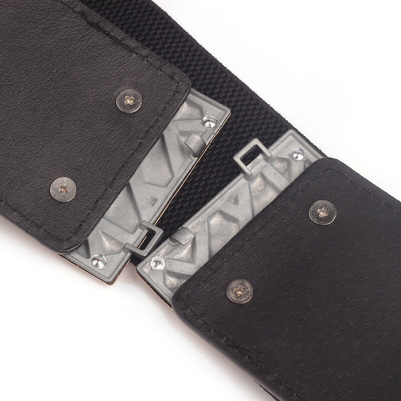 Cinturón ancho decorativo para mujer, faja elástica con sello para la cintura, moderna y delgada, versión coreana, 65x6cm