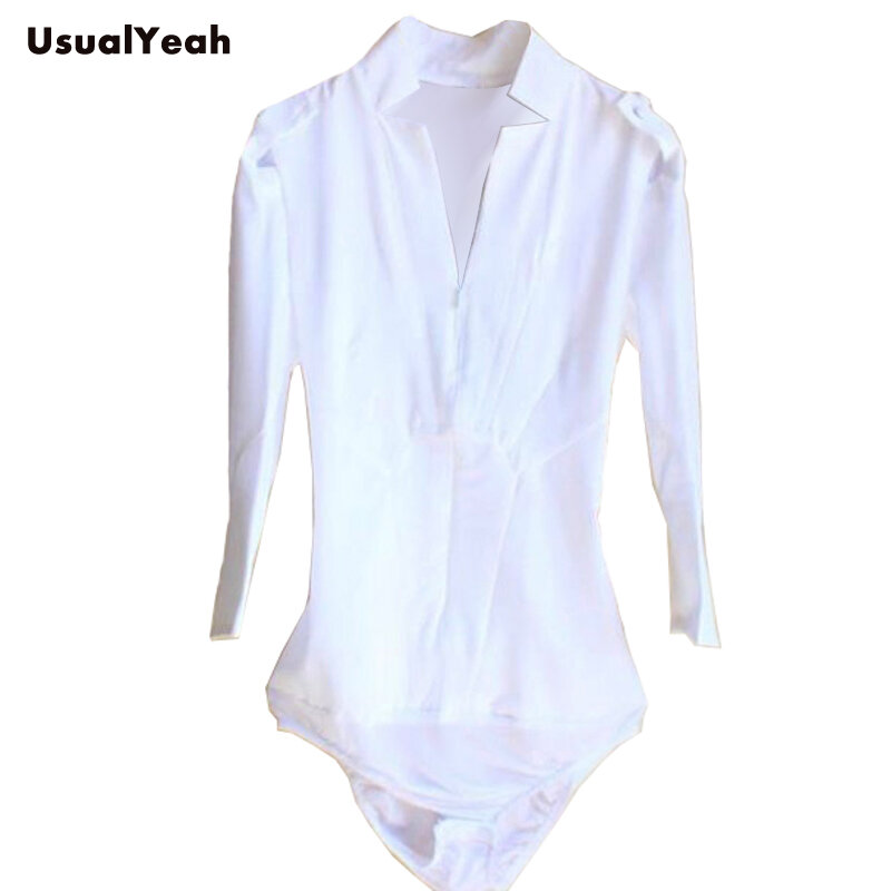 Blusa Sexy de gasa para mujer, camisa de cuerpo de tres cuartos con cuello en V, color blanco, rosa oscuro y albaricoque, S-XXL SY0127