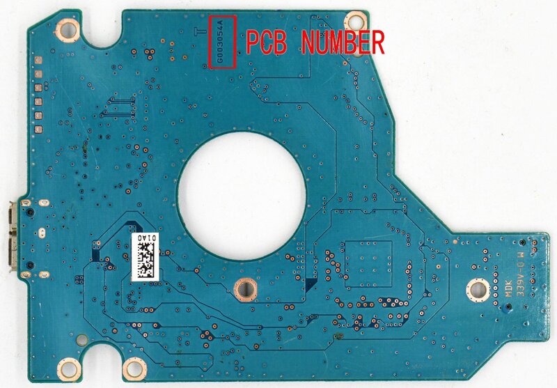 Placa de circuito para disco rígido toshiba/mk5059guxp, mk5075gux/g003054a