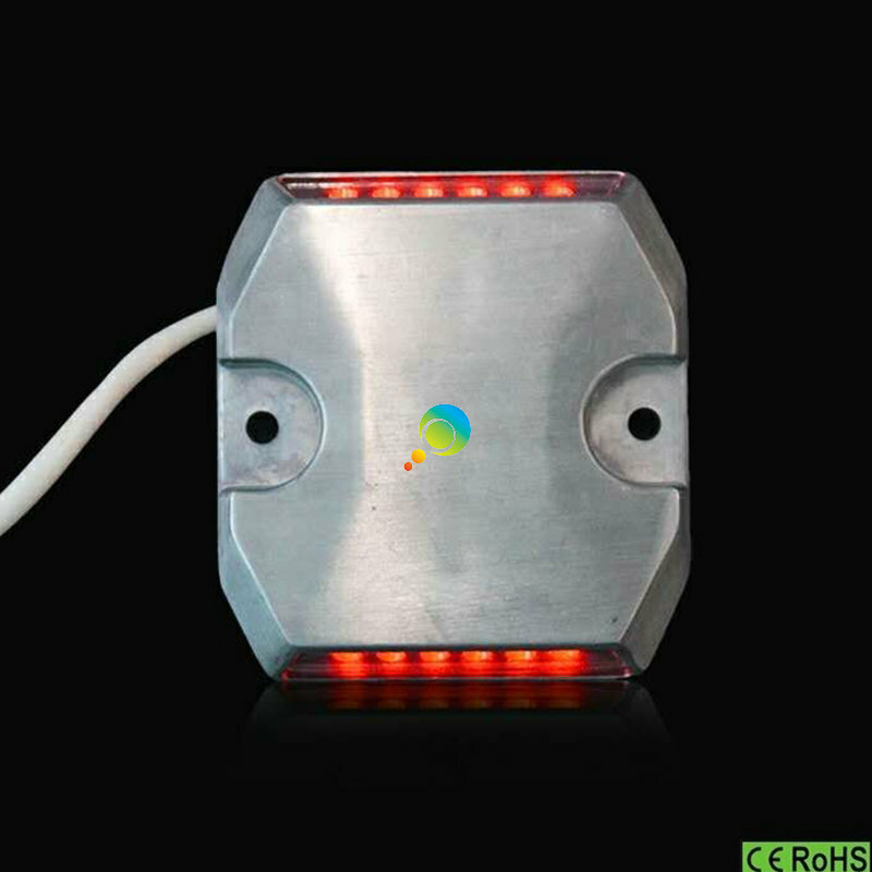 Factory direct price die-casting aluminum road marker green LED wired road stud sale