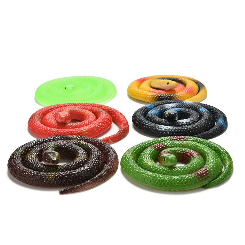 1pc Novelty Halloween Gift Tricky Funny Spoof Toys Simulation Soft Scary Fake Snake Horror Toy For Party Event