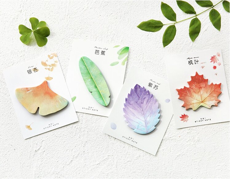 Tree leaf sticky note memo pad(1pack)