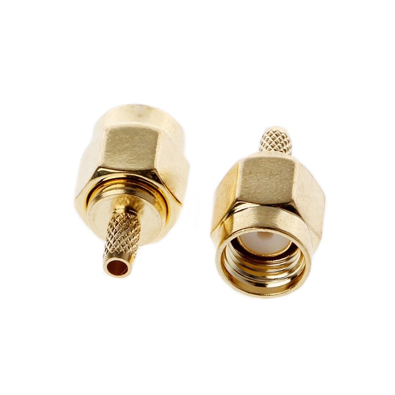10 Pcs SMA Male Plug Crimp RG174 RG316 LMR100 Cable RF Connector L15