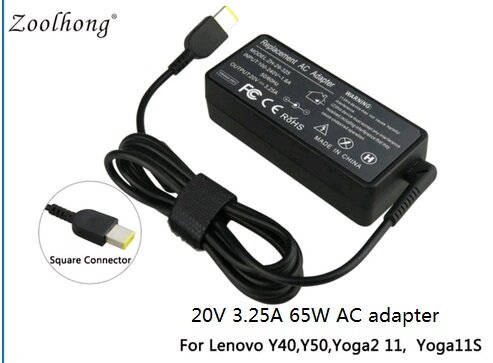 Chargeur adaptateur d'alimentation 20V, 3,25 a, 65W AC, haute qualité, pour Lenovo Thinkpad X1 Carbon G400 G500 G505 G405 YOGA 13 tablette PC