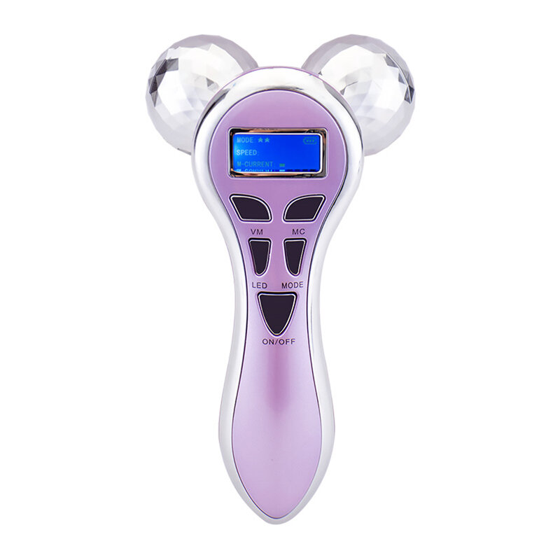 Dropshipping 4D Face Roller Massager Y Shape Rotate Full Body Vibrating Facial Lifting Wrinkle Remover Current Slimming Device